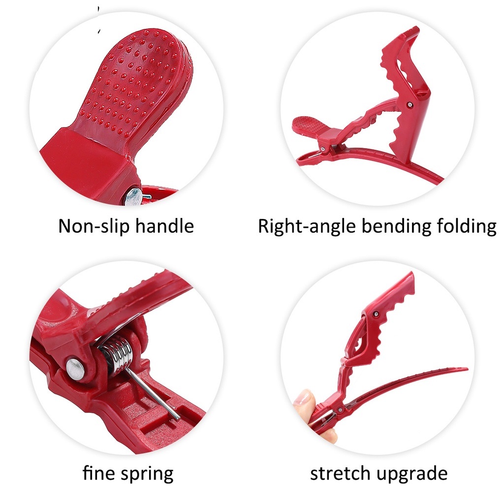 Kẹp cá sấu bằng nhựa nhiều màu dùng làm tóc cho salon/barber