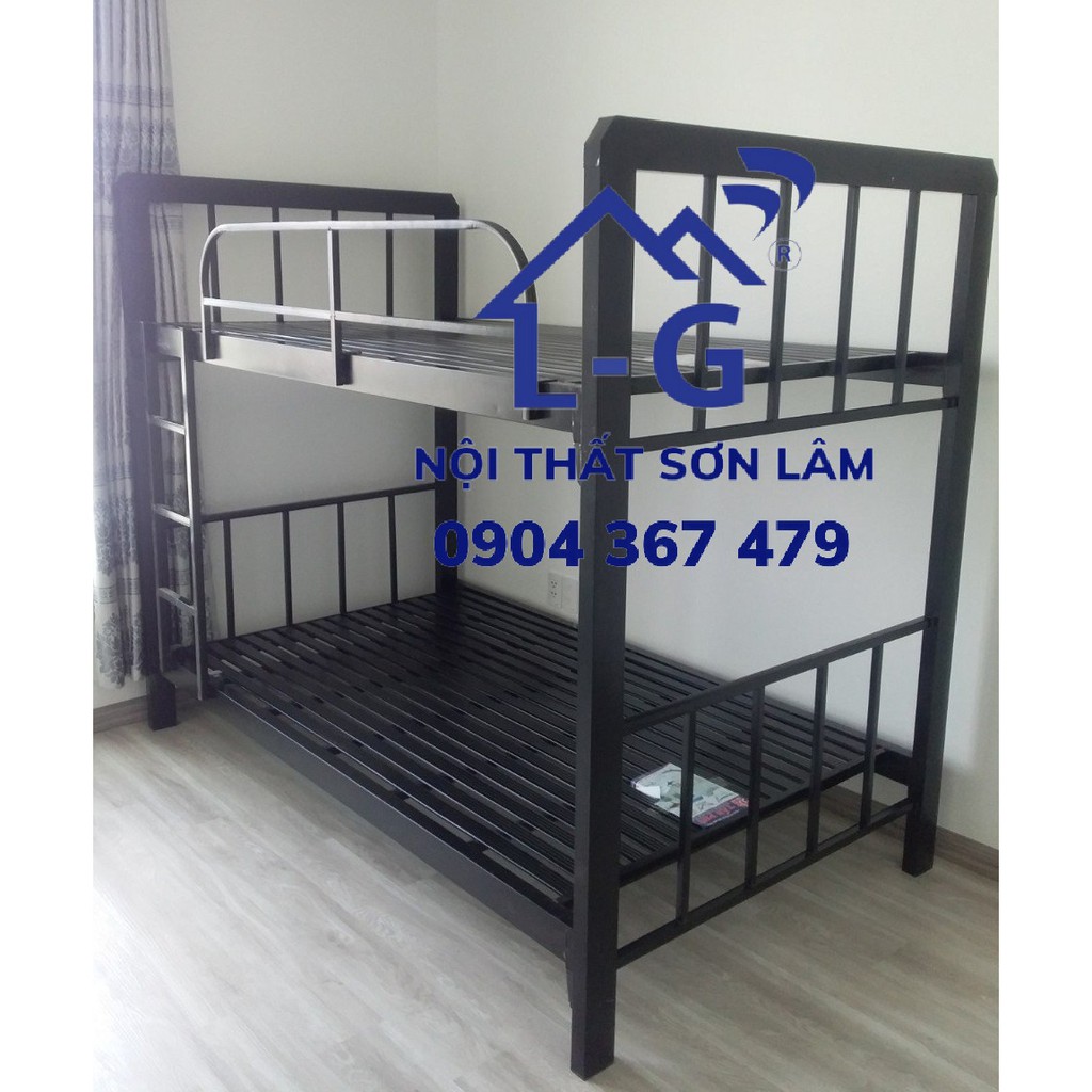 GIƯỜNG TẦNG SẮT HỘP VUÔNG BÊN ĐẸP 1M2 GIÁ RẺ