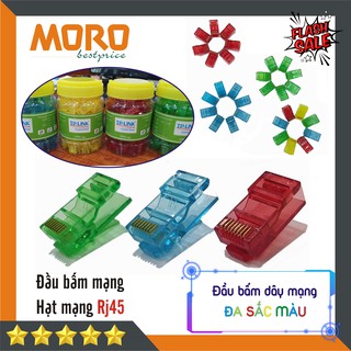 [HẠT MẠNG] Đầu bấm dây mạng RJ45 - ĐA SẮC MÀU ( Màu giao ngẫu nhiên )
