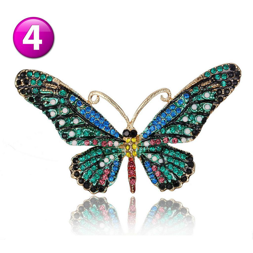 Ghim Cài Áo Hình Bươm Bướm Đính Kim Cương Giả Thời Trang Cho Nữ