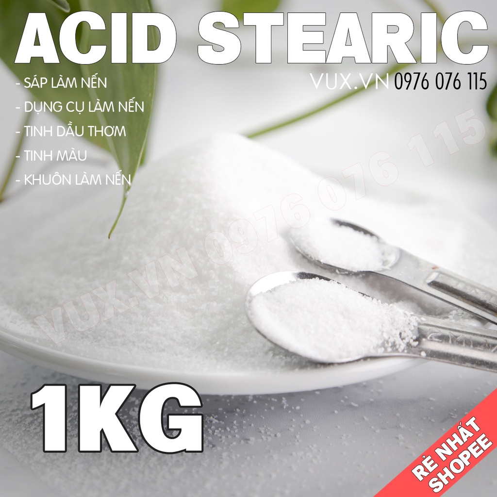 1KG Sáp Trứng Cá - Acid Stearic Khử Bọt Nến, Tăng Độ Cứng - Nguyên Liệu Sản Xuất Nến Thơm Handmade