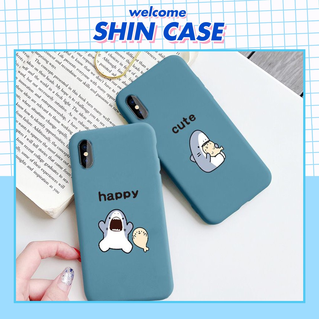 Ốp lưng iphone Cá mập đáng yêu TPU trơn dẻo mềm 5/5s/6/6plus/6s/6splus/7/7plus/8/8plus/x/xr/xs/11/12/pro/max/plus/promax
