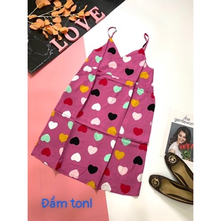 Đầm tole 2 dây mặc ngủ mềm mát