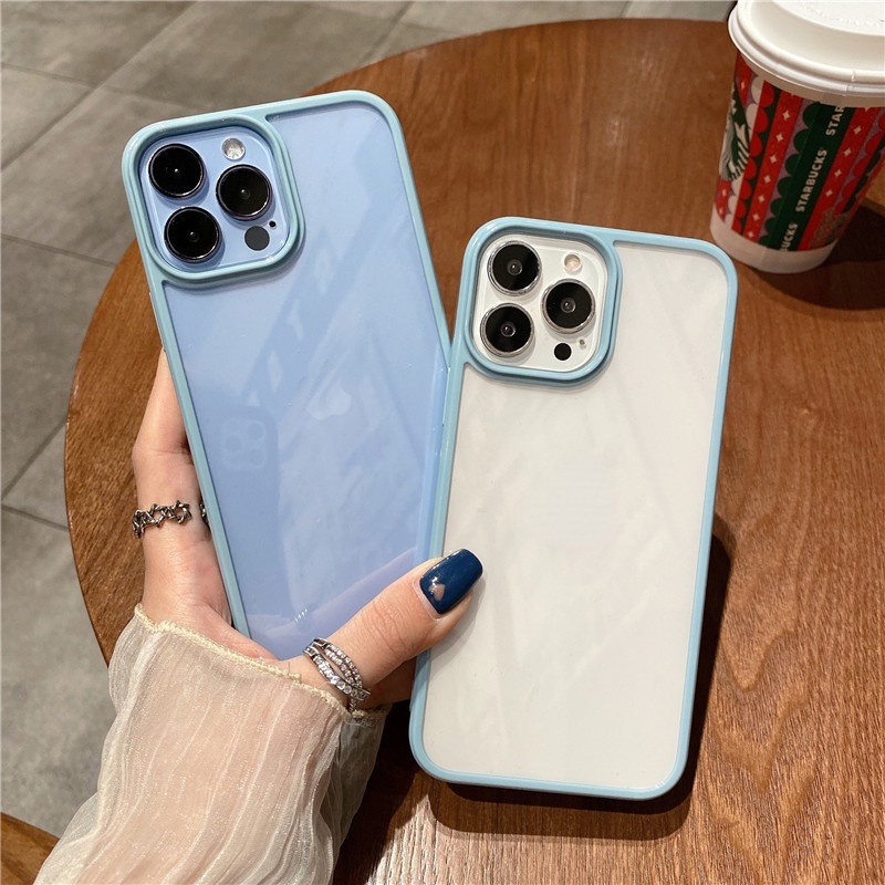 Ốp điện thoại silicone chống sốc trong suốt cao cấp thích hợp cho IPHONE 13 12 11PRO MAX X XS XR XSMAX 7 8 PLUS SE2020