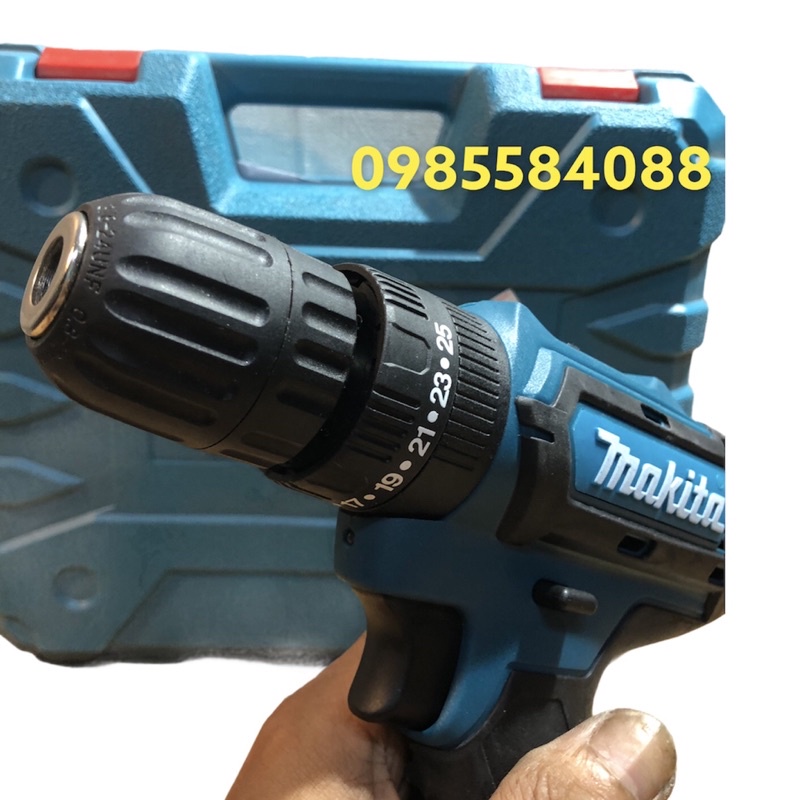 máy khoan pin CAO CẤP Makita nhập khẩu 3.0Ah-26v-tặng kèm bộ phụ kiện 24 chi tiết-hàng chất lượng bảo hành 1 năm