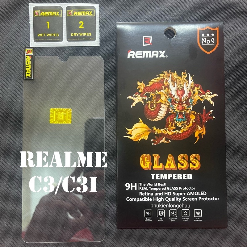 (R11)Miếng Dán Cường Lực Realme C3/C3i Trong Suốt Chính Hãng Remax