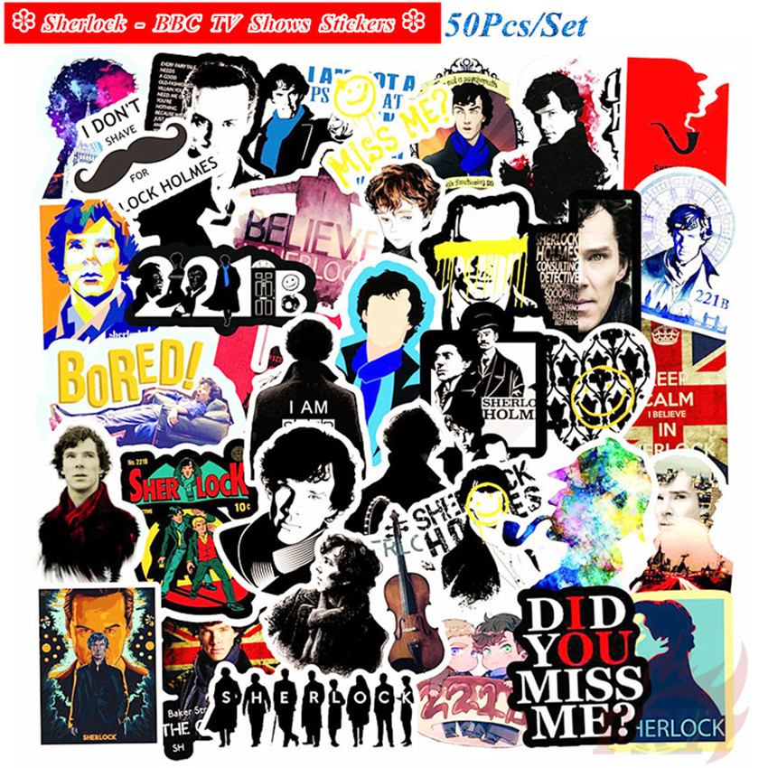 ❉ Sherlock - Series 02 BBC TV Shows Stickers ❉ 50Pcs/Set Sherlock·Holmes DIY Fashion Luggage Laptop Skateboard Decals Doodle Stickers