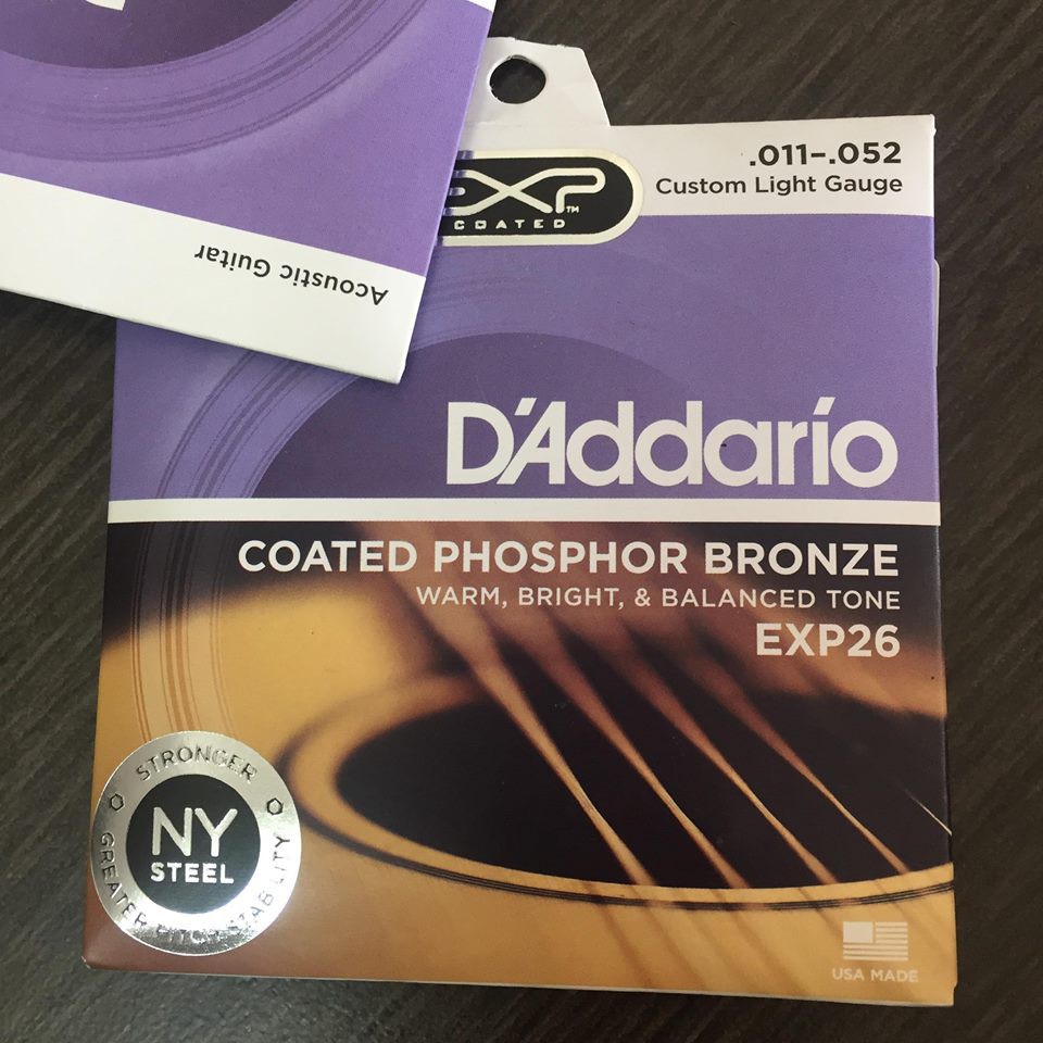 Dây guitar Aucostic D'Addario EXP 26 (cỡ 11-52)