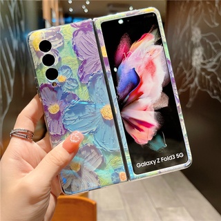 Ốp Điện Thoại Hình Tranh Sơn Dầu Hoa Cho Samsung Galaxy Z Fold 3 5G