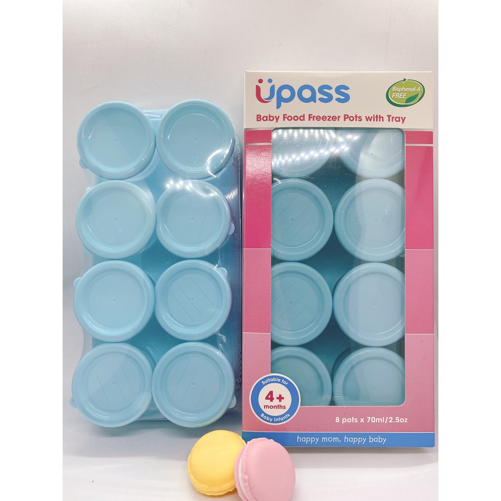 Khay trữ đông thức ăn cho bé - Bộ 8 hộp Upass