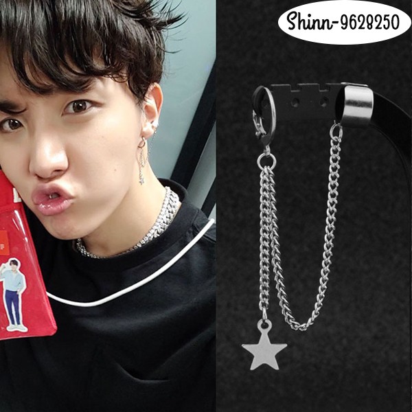 Khuyên tai nam - khuyên nam BTS - bông tai Unisex titan không gỉ