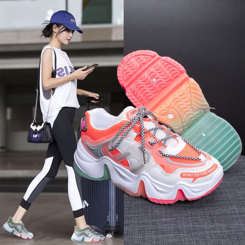 [FREESHIP TỪ 50K] Giày thể thao nữ ULzzang bản mới,😍kiểu đế hỗn hợp 3 màu gợn sóng (A9901)