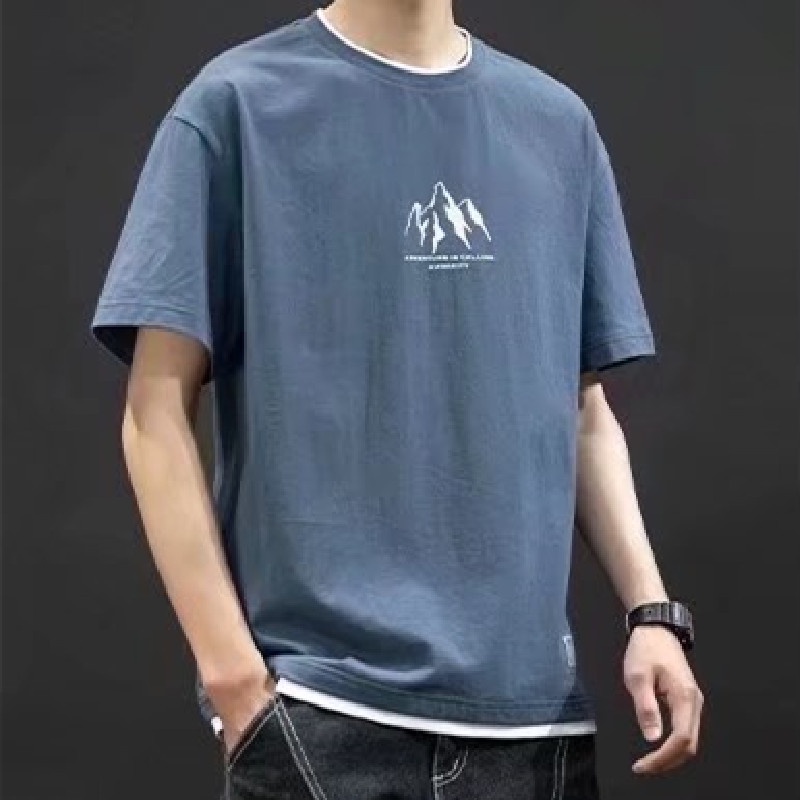 Áo Thun Tay Lỡ Dáng Rộng In Chữ Thời Trang Phong Cách Nhật Bản Cho Nam Size M-3XL