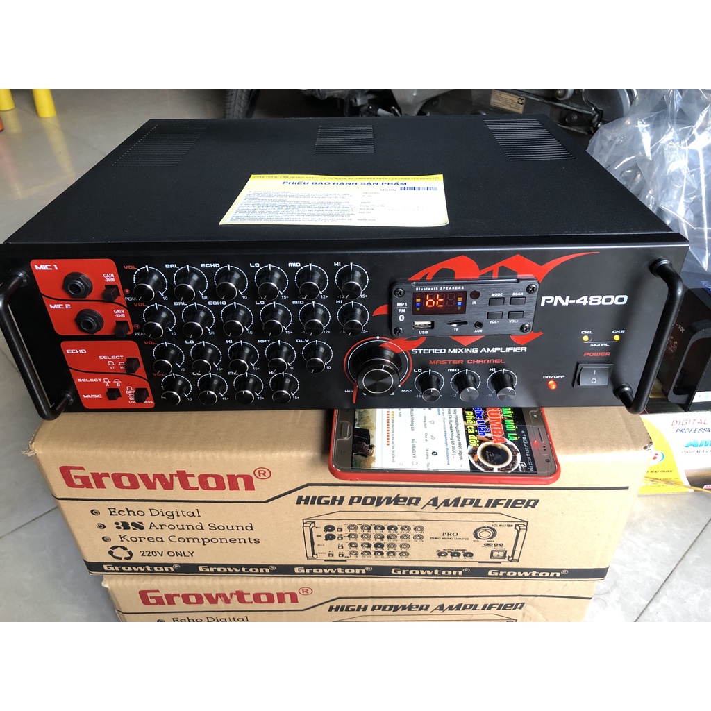 Amply Growton PN-4800 chạy 8 sò Cs 600W