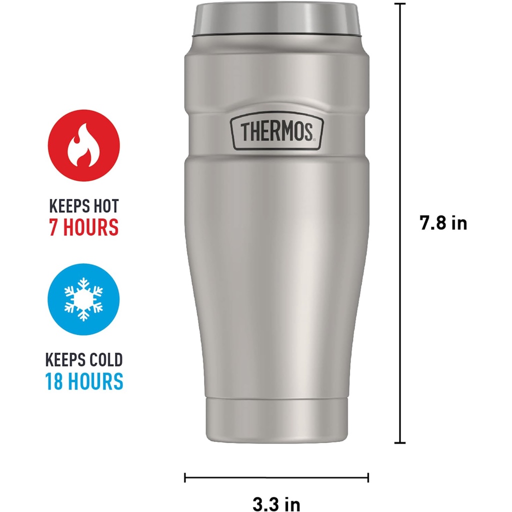 Ly giữ nhiệt Thermos Stainless King 16-Ounce Leak-Proof Travel Mug, Midnight Blue 480ml