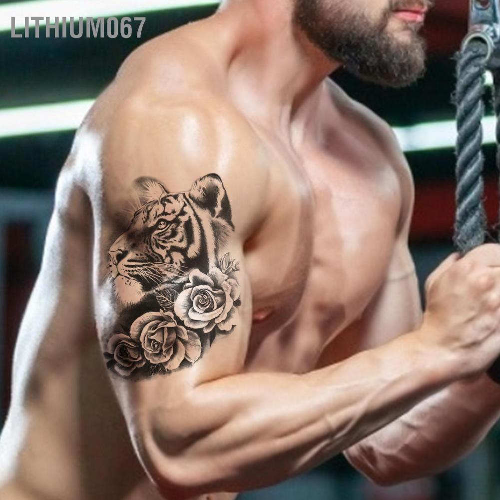 Lithium067 Men Unique Animal Pattern Tattoo Sticker Portable Waterproof Temporary