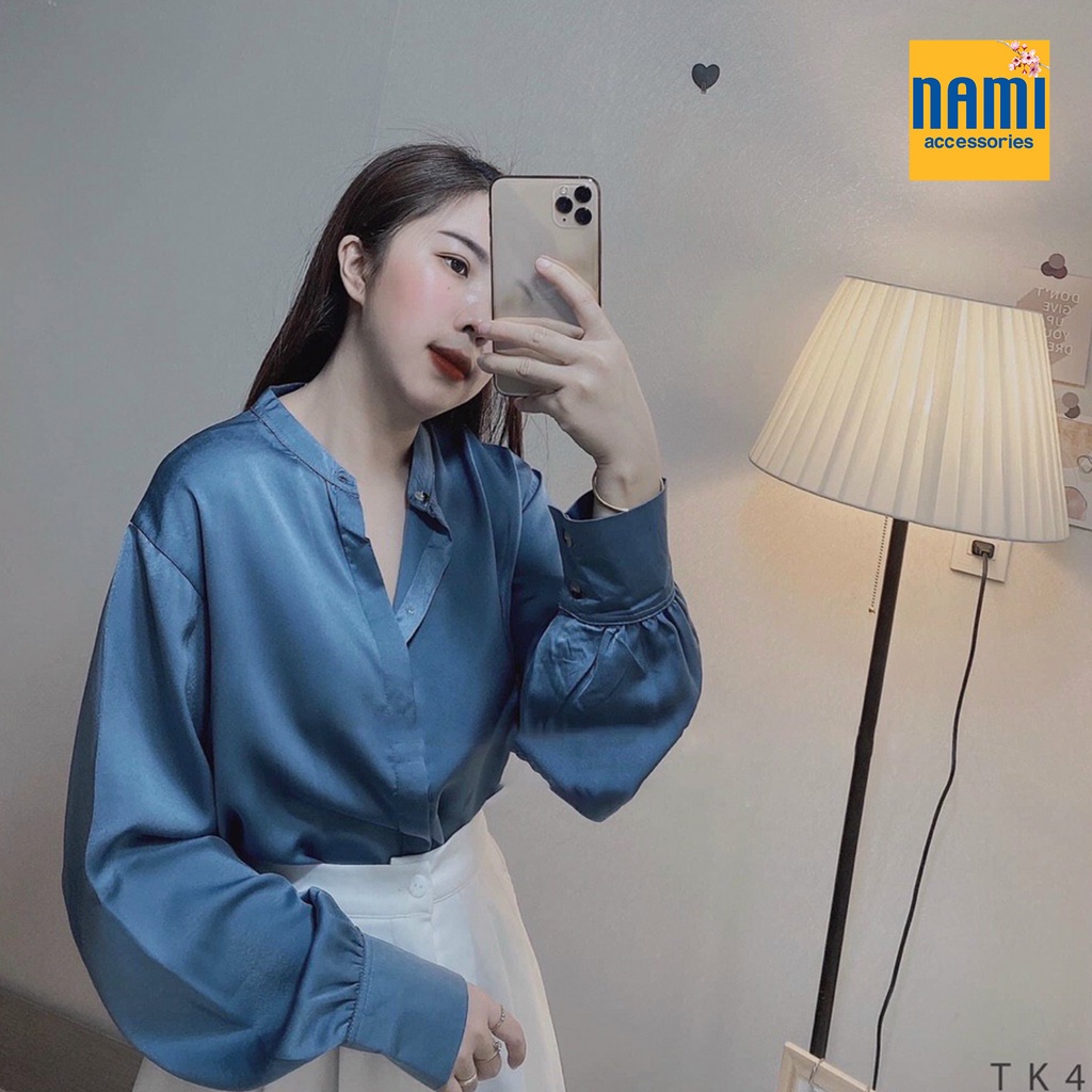 ( HÀNG CHUẨN ĐẸP ) Áo Sơmi Trụ Tay Dài Xinh Xắn Dễ Mặc Mát Mẻ Quanh Năm Phối Đồ Vô Tư - ATNU035