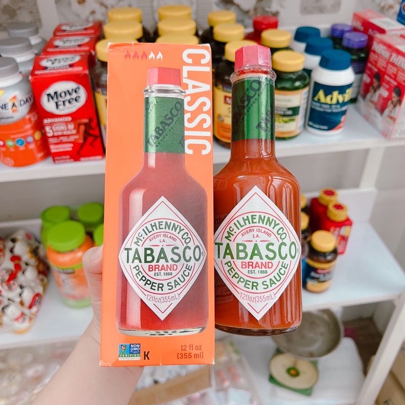 Bill Mỹ - Date 2026 Tương ớt Tabasco 60-355 / Pepper sauce tabasco 60-355ml của Mỹ