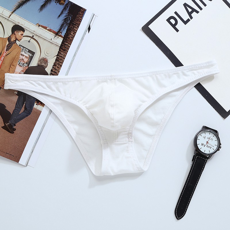 Quần Đùi Cotton Nam Quần Lót Eo Thấp Bikini Quần Đùi Thoải Mái Quần Lót Bên Trong
