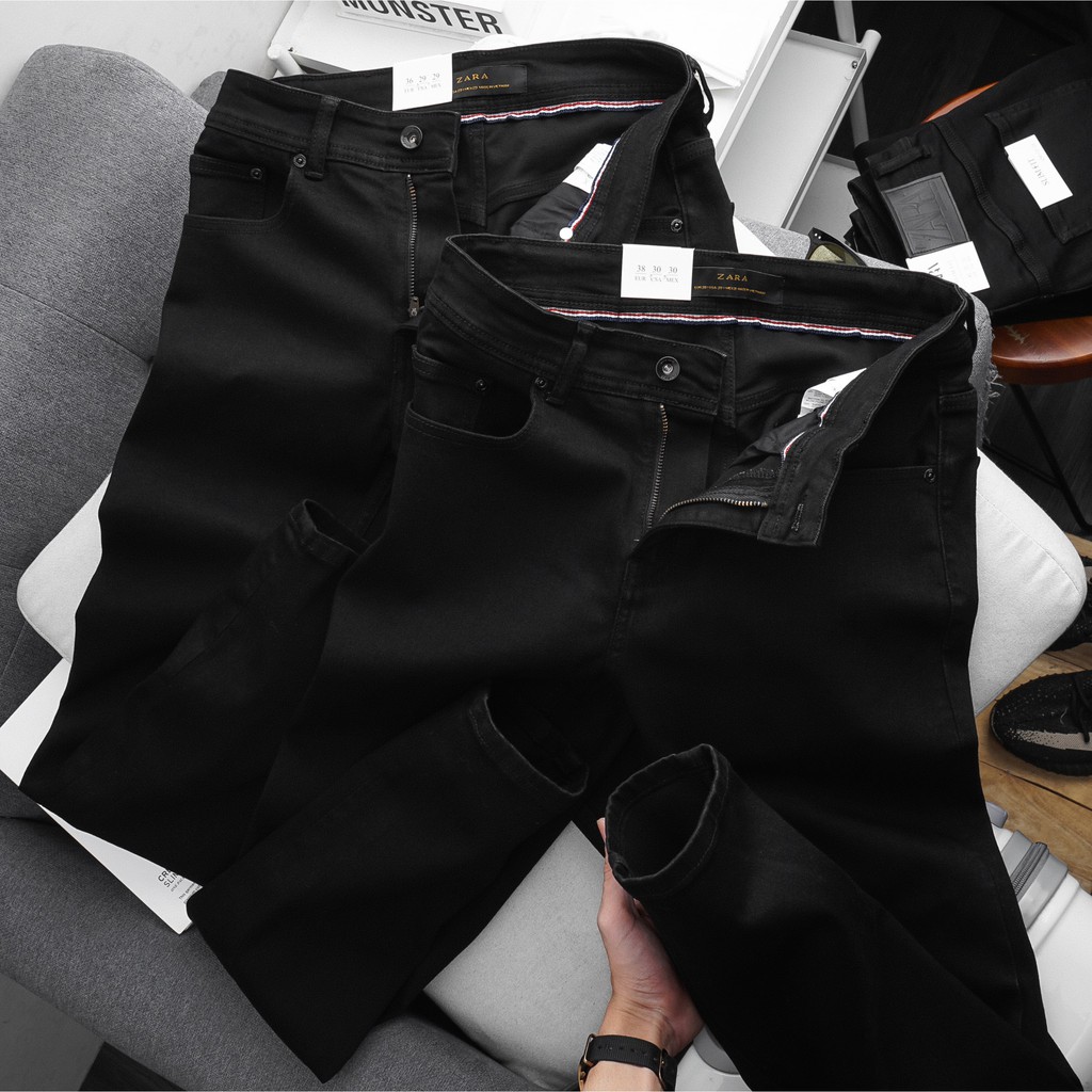 Quần jean dài nam chất vải dày dặn, tone màu nguyên bản form slim fit tôn dáng