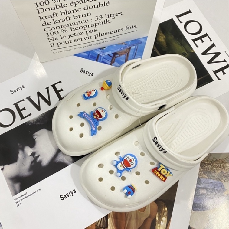 Giày Đi Biển Hình Doraemon Size 36-44 Thời Trang Cho Nam Nữ