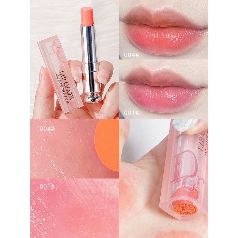 Son Môi Dưỡng Ẩm Lâu Trôi Thay Đổi Màu Sắc Theo Nhiệt Độ Thương Hiệu Dior #001 #004 3.2g