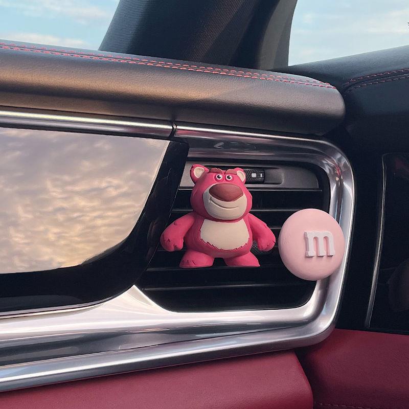 Kẹp Khuếch Tán Tinh Dầu Hình Gấu Dâu Tây Dễ Thương Trang Trí Nội Thất Xe Hơi