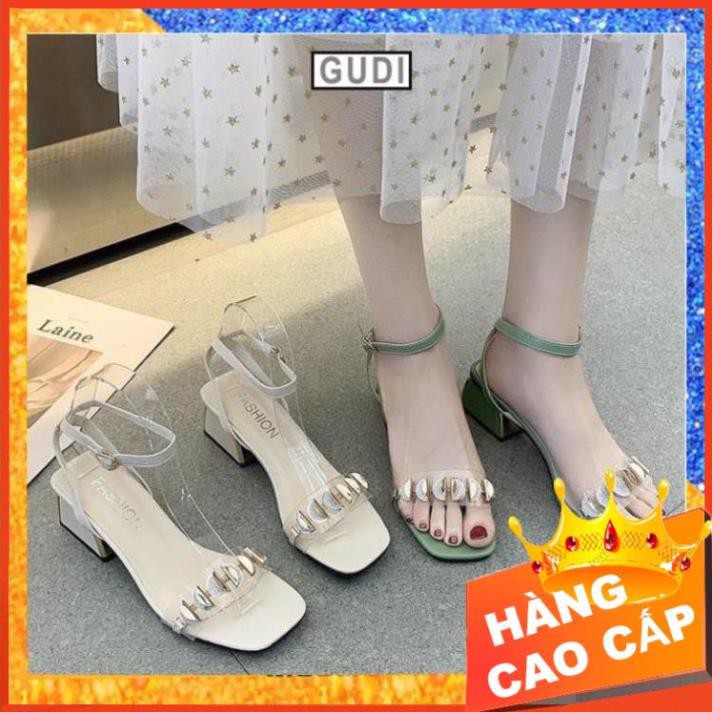 Guốc cao gót mặt đá gót đồng mã M35