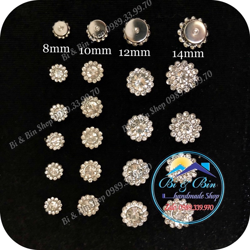 100 Viên Đá Đế Tròn Viền Xoàn Đính Kết Trang Phục Thời Trang