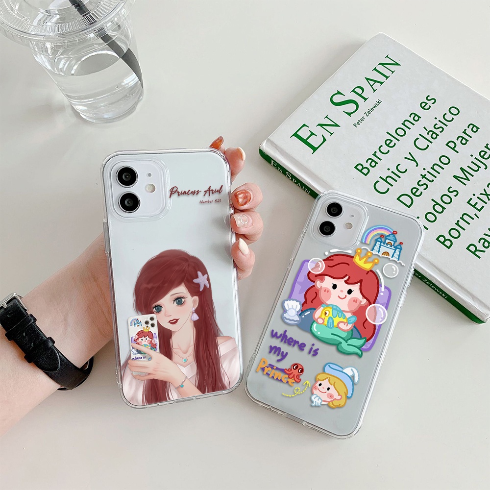 Ốp Điện Thoại Họa Tiết Hoạt Hình Nàng Tiên Cá Cho Iphone 11 Pro Max 12 Pro Max 13 Pro Max Mini 6 7 8 6 7plus Se 2020 X Xs Xr 5 4