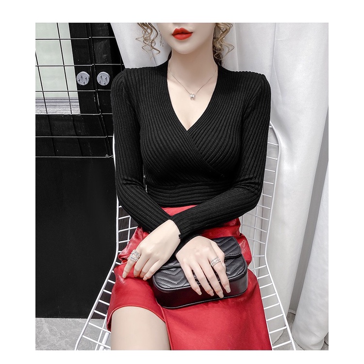 G32982 - Áo len nữ dài tay thu đông hàng nhập