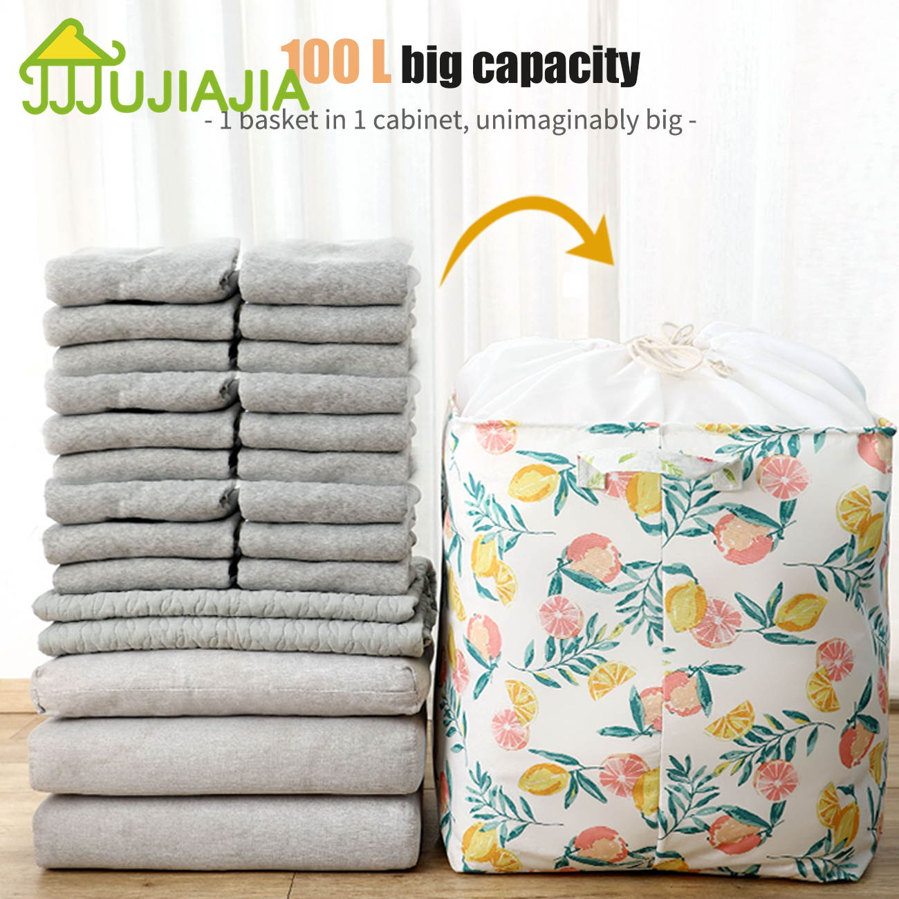 JUJIAJIA Big Mac Large Capacity Folding Moisture-Proof Waterproof Quilt Storage Bag