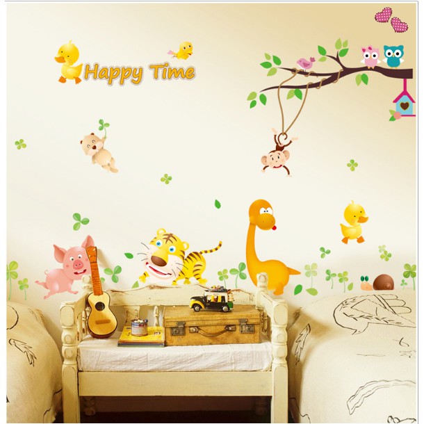 Decal trang trí Vườn Thú Happy Time