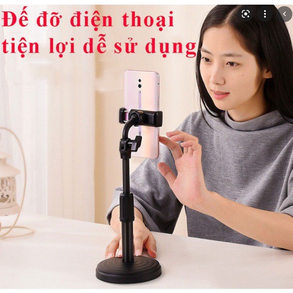 Giá Đỡ Điện Thoại Để Bàn, Quay TikTok, Livestream, Xem Video xoay 360 độ