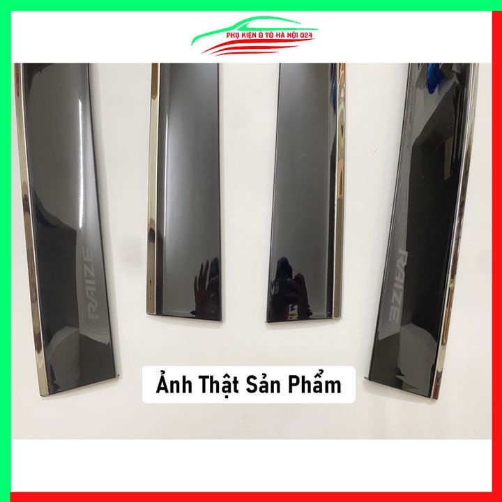 Vè che mưa cho xe ô tô Raize 2021-2023 chỉ inox cao cấp