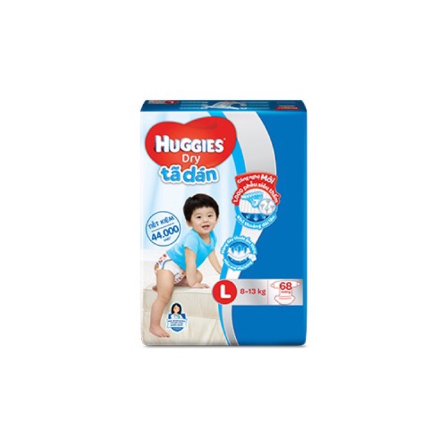 Bỉm dán Huggies L68 mẫu mới