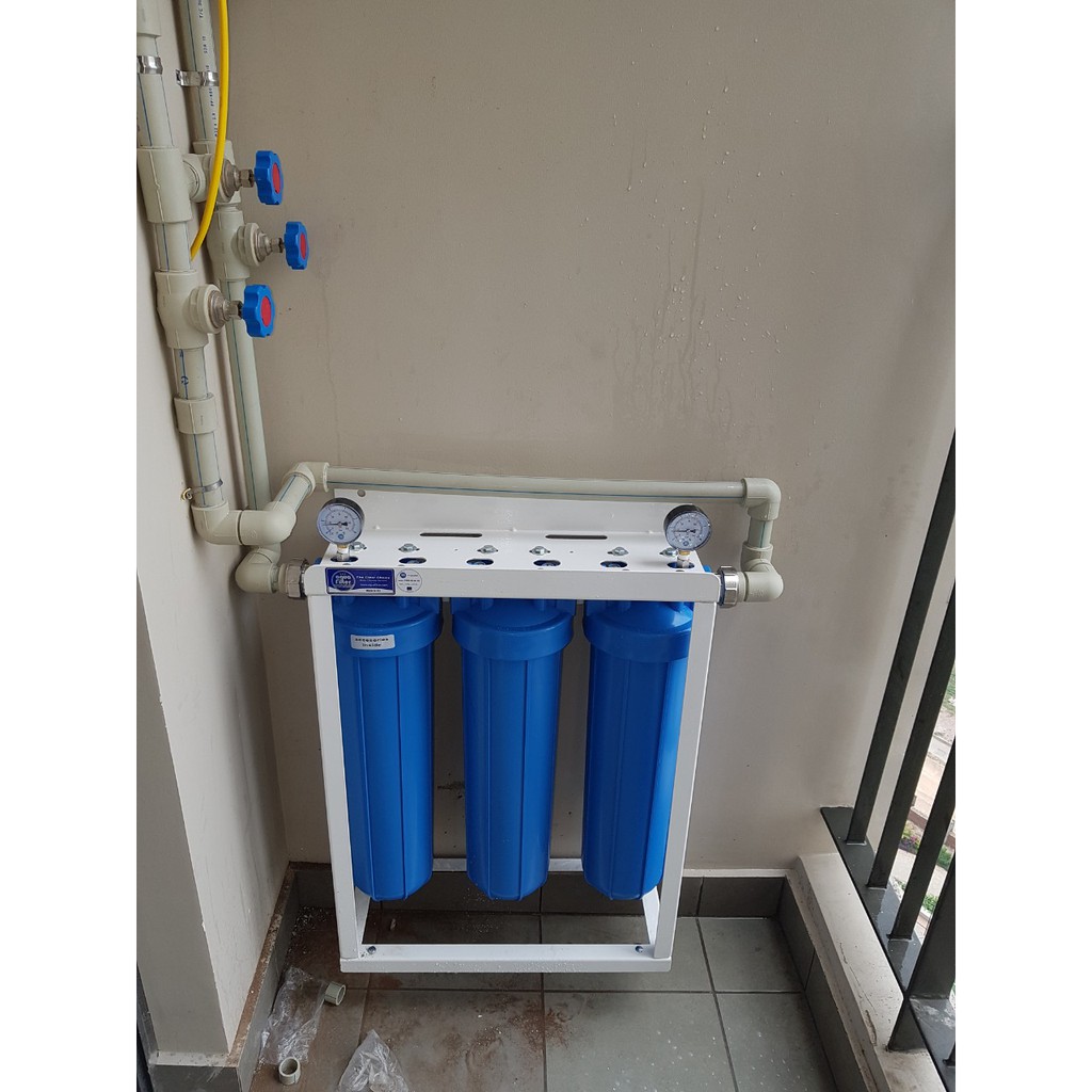 Hệ thống lọc đầu nguồn 3 cấp Big Blue hãng Aquafilter - Nhập khẩu Châu Âu