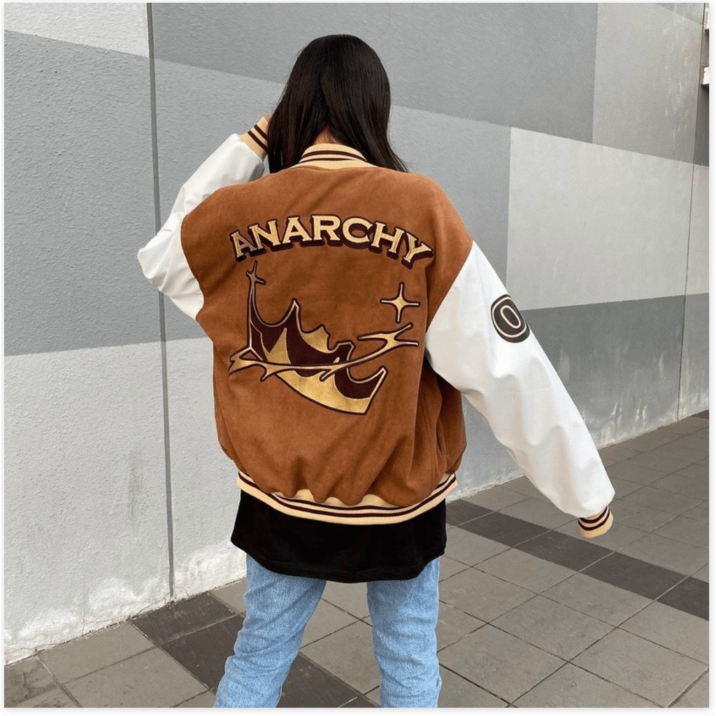 ÁO KHOÁC KAKI NHUNG ANARCHY VƯƠNG MIỆN PHONG CÁCH CÁ TÍNH- HÀNG QUẢNG CHÂU CAO CẤP