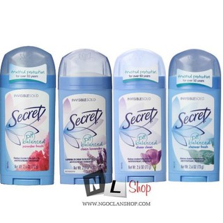 Lăn khử mùi dạng sáp PH Balance Secret 73g - Ngọc Lan