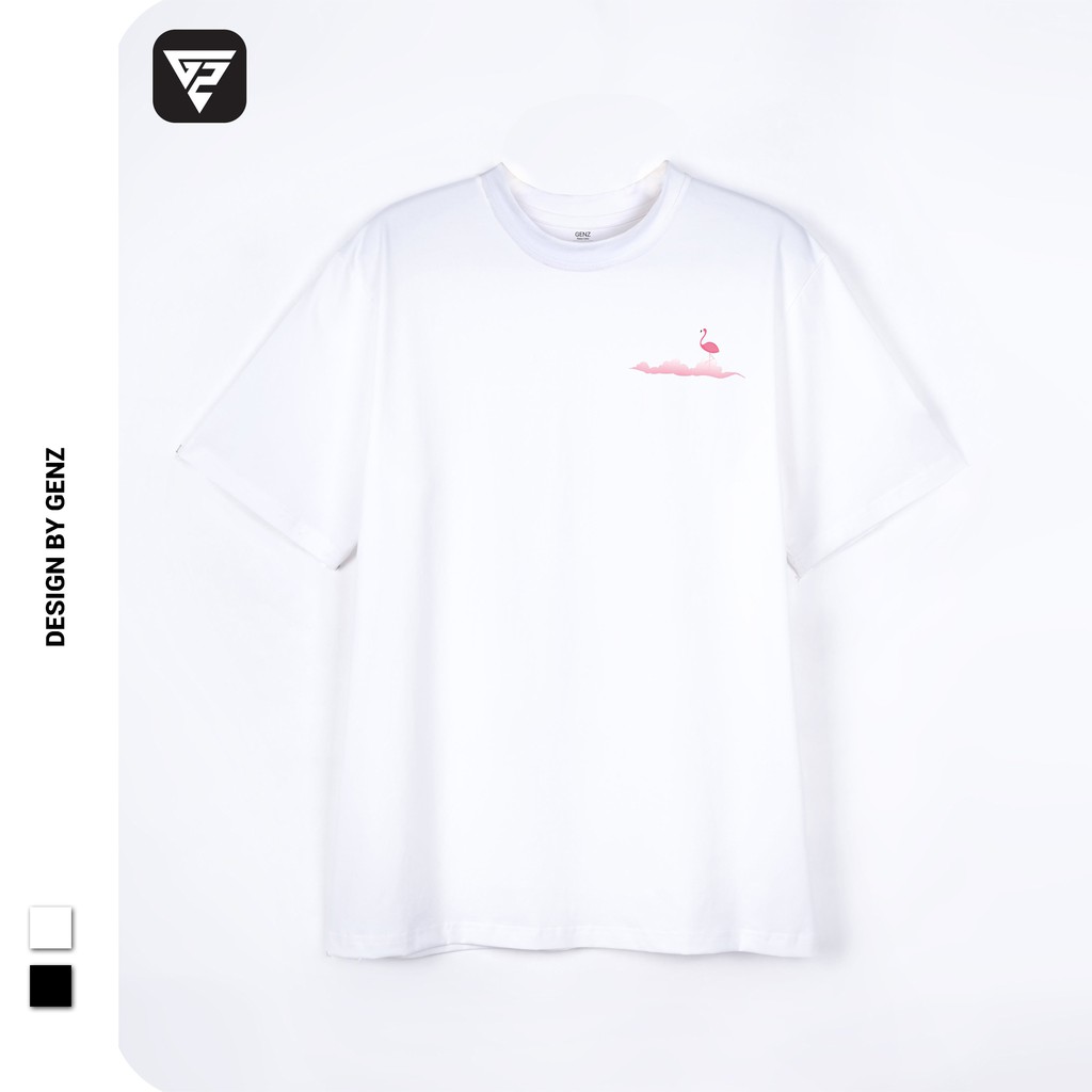 Áo thun tay lỡ GENZ phông Unisex nam nữ Cotton oversize form rộng Summer Flamingo | BigBuy360 - bigbuy360.vn