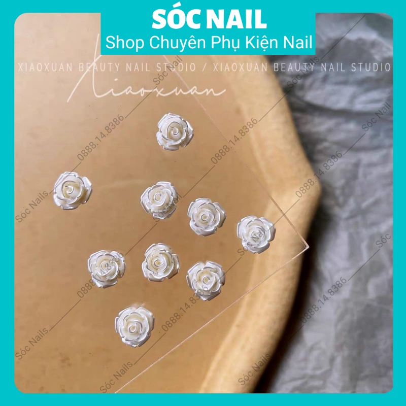 Charm Hoa Nhí Gắn Móng , Charm Hoa Sứ Trang Trí Nail Siêu Đẹp