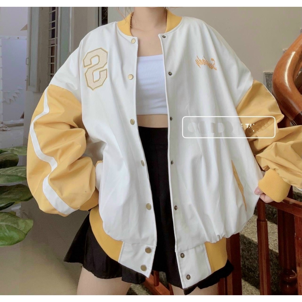 [ GIAI NHÂN ] ÁO KHOÁC DÙ NAM NỮ UNISEX FORM RỘNG NÚT BẤM CHỮ S TRƯỚC NGỰC MÀU VÀNG MÀU XANH SIÊU MÁT MẺ CAO CẤP NITIQC