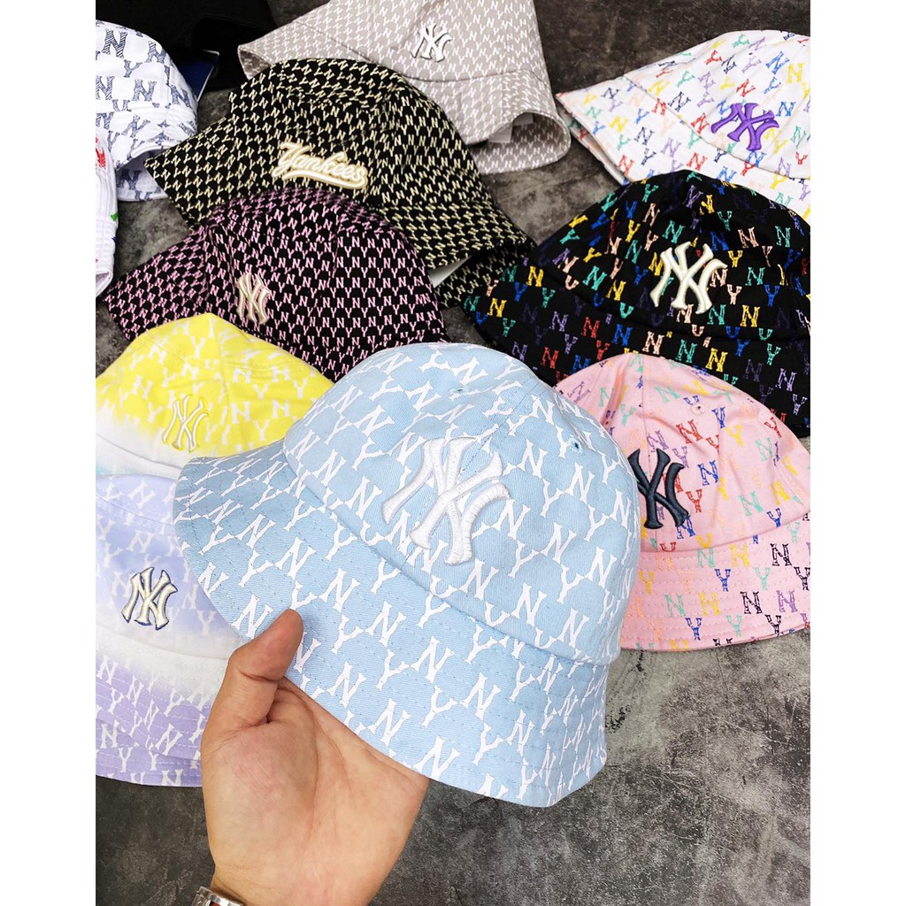 [Full Tag Code] Nón Bucket M.L.B NY Monogram HAT Các Màu N06