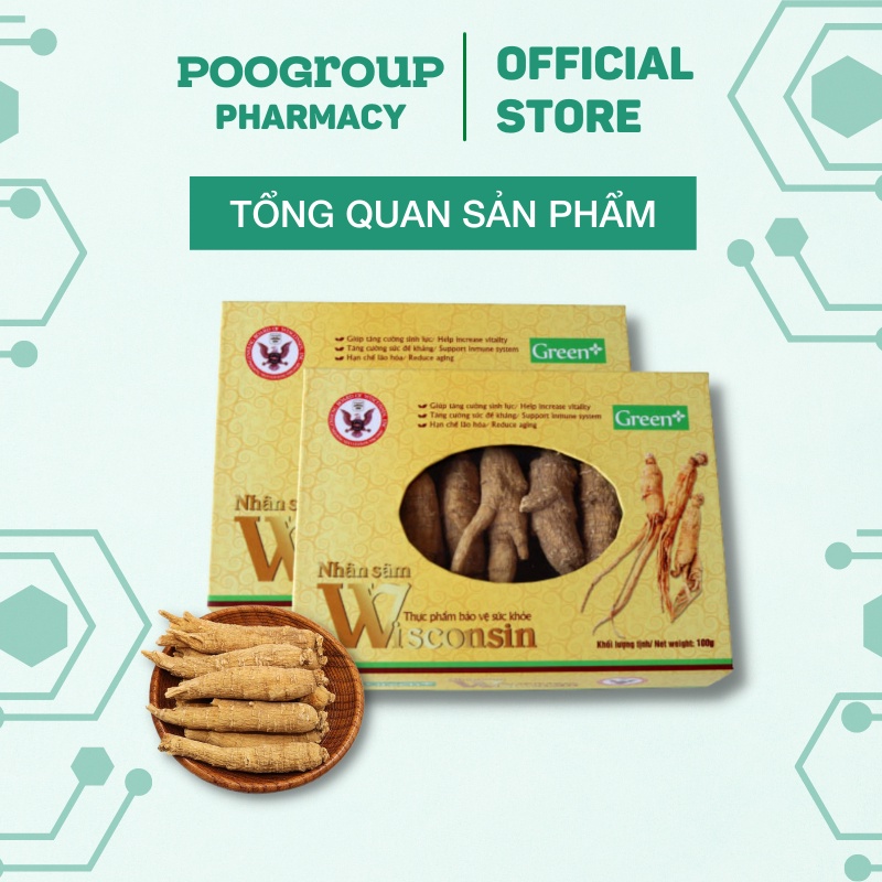 Củ nhân sâm Wisconsin Hoa Kỳ – Nguyên Củ Green Plus