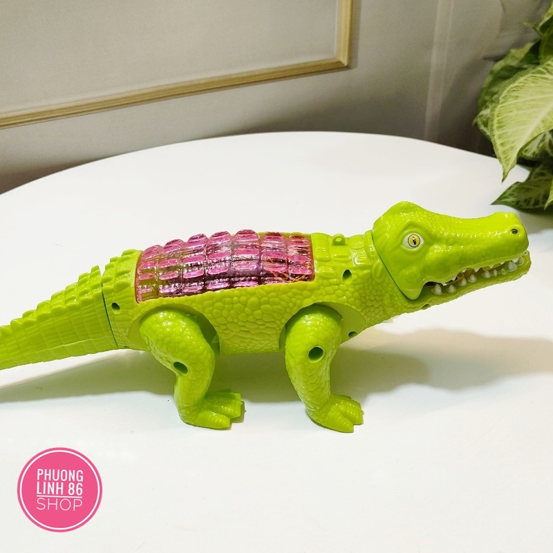 Đồ chơi cá sấu chạy pin có đèn nhạc shop phương linh 86 D8