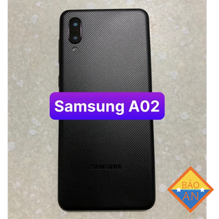bộ vỏ samsung A02 ( Gồm sườn,lưng, phím bấn,kính cam)
