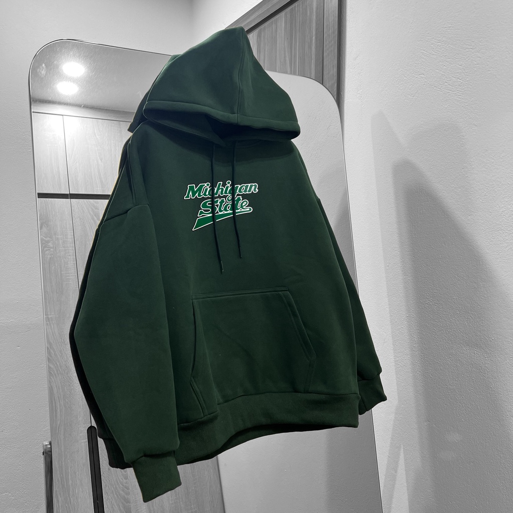 Áo Hoodie nam nữ MEANSTORE nỉ có mũ basic unisex form rộng rãi mềm mại dày dặn Ulzzang - Đen, Kem, Xanh lá