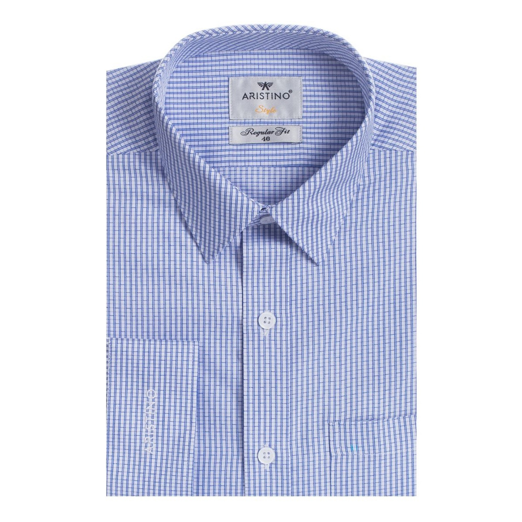Áo Sơ Mi Nam Dài Tay ARISTINO ALS59408 Somi Công Sở Cao Cấp Màu Xanh Kẻ Sọc Thang Nhỏ Vải Sợi Tre Dáng Suông Có Túi | BigBuy360 - bigbuy360.vn