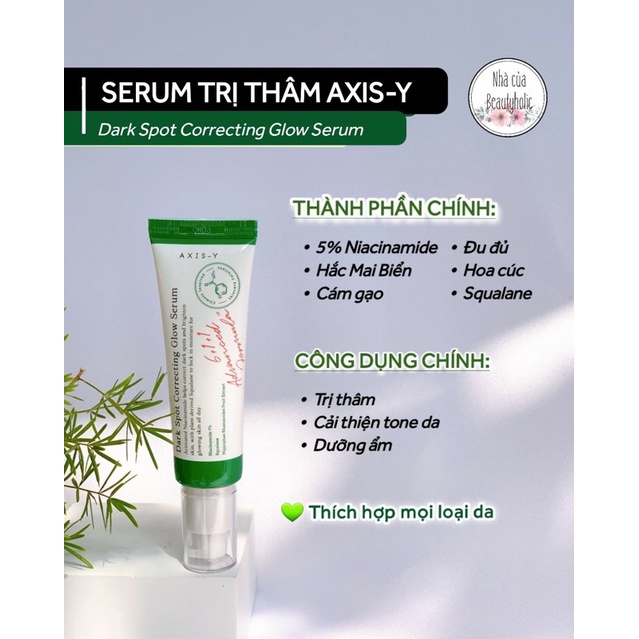 Tinh Chất Giảm Thâm Mụn AXIS-Y DARK SPOT CORRECTING GLOW SERUM