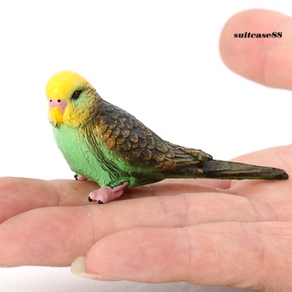 Mô hình chim vẹt bằng nhựa đáng yêu trang trí sân vườn